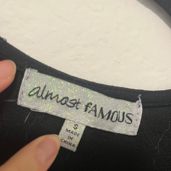 Almost Famous Asymmetrical Dress in Black and White - Picture 2 of 2